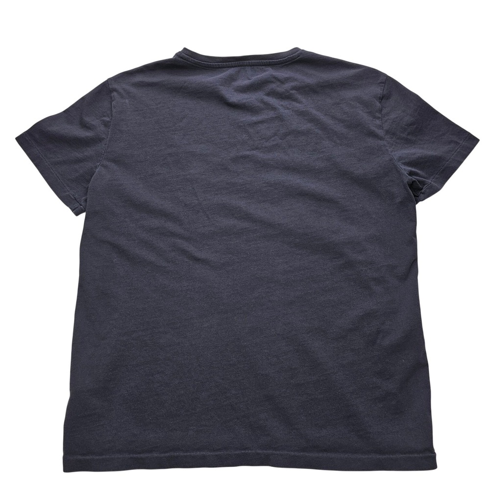 Polo Ralph Lauren T-Shirt Mens M Navy Blue V-Neck Minimalist Cotton Pony Logo - Picture 2 of 8